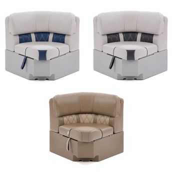 Luxury Bow Radius Pontoon Boat Seats (30")