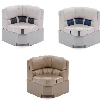 Luxury Corner Pontoon Boat Seats (28")